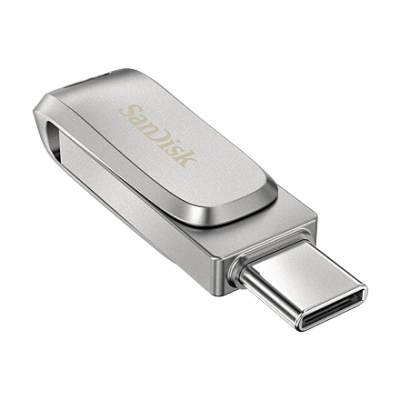 SanDisk Ultra Dual Drive Luxe/64GB/150MBps/USB 3.1/USB-A + USB-C/Stříbrná SDDDC4-064G-G46
