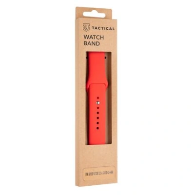 Tactical 498 Silikonový Řemínek pro Apple Watch 1/2/3/4/5/6/7/8/9/SE 42/44/45mm Red 2445830