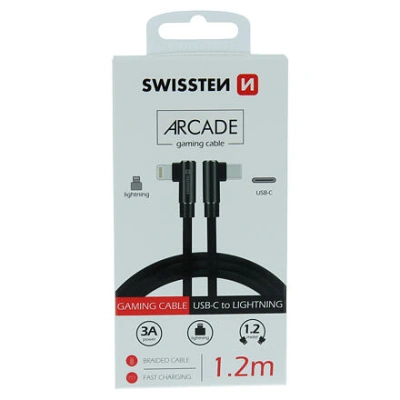 DATA CABLE SWISSTEN ARCADE USB-C / LIGHTNING 1.2 M BLACK 71529900