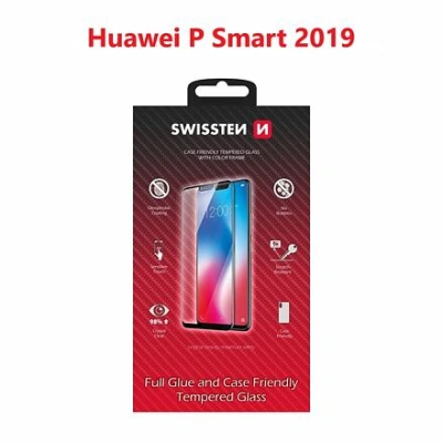 SWISSTEN GLASS COLOR FRAME, CASE FRIENDLY FOR HUAWEI P SMART 2019/HONOR 10 LITE BLACK 54501710