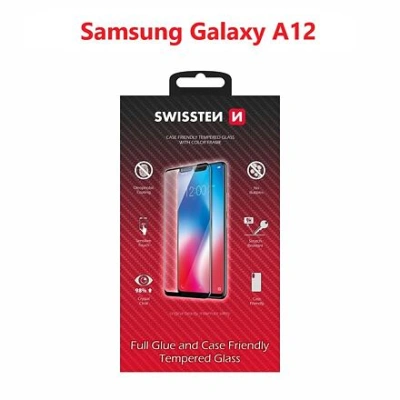 SWISSTEN GLASS COLOR FRAME, CASE FRIENDLY FOR SAMSUNG A125 GALAXY A12 BLACK 54501785