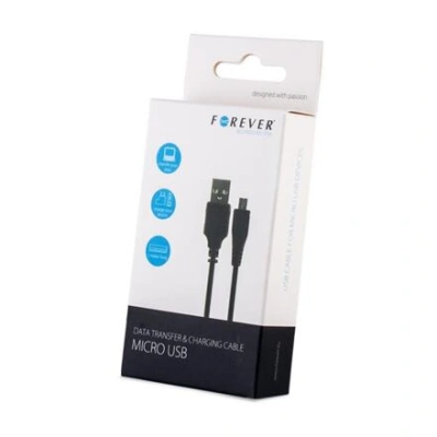 Datový kabel Forever micro USB 1m 1A černý