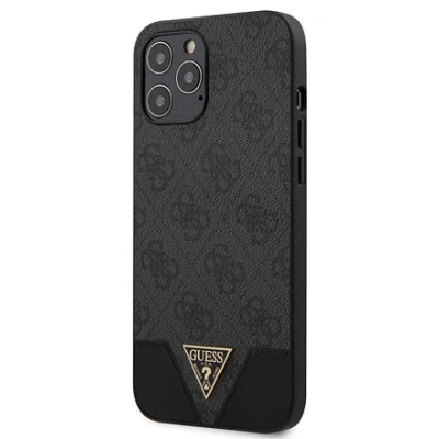 Guess 4G Triangle Zadní Kryt pro iPhone 12 Pro Max 6.7 Grey GUHCP12LPU4GHBK