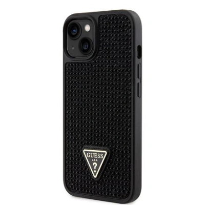 Guess Rhinestones Triangle Metal Logo Kryt pro iPhone 14 Black GUHCP14SHDGTPK