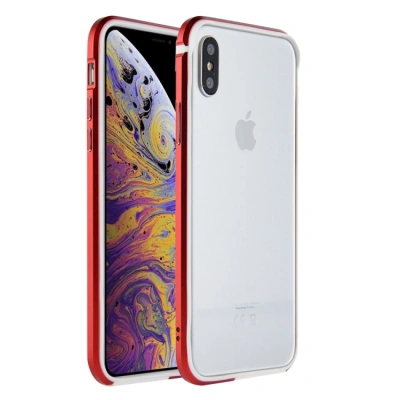 Sulada Hliníkový Bumper na iPhone XS Max - červená