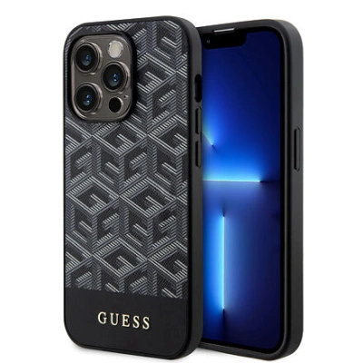 Guess PU G Cube MagSafe Zadní Kryt pro iPhone 15 Pro Max Black GUHMP15XHGCFSEK