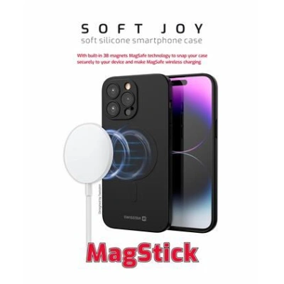 SWISSTEN SOFT JOY CASE MagStick FOR IPHONE 15 PLUS BLACK 35500120