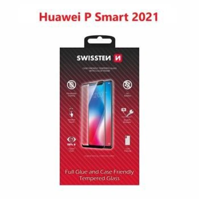 SWISSTEN GLASS COLOR FRAME, CASE FRIENDLY FOR HUAWEI P SMART 2021 BLACK 54501784