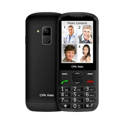 Telefon CPA Halo 28 Senior černý s nabíjecím stojánkem