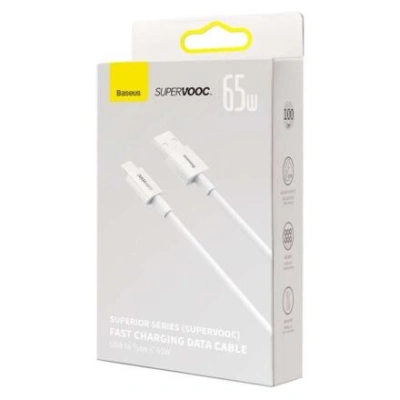 Baseus Type-C Superior Series SUPERVOOC 65W, 1m White (CAYS000902) CAYS000902