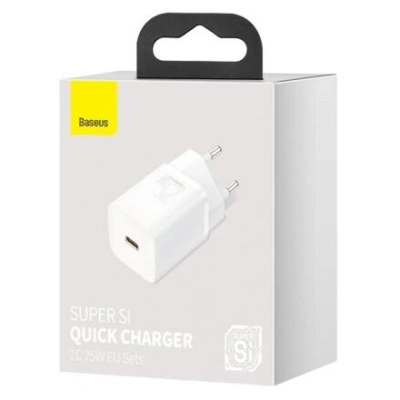 Baseus Travel Charger Super Si 1C Quick Charger 25W EU White (CCSP020102) CCSP020102