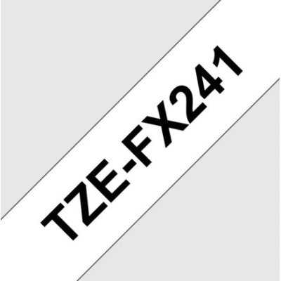 TZE-FX241, bílá / černá, 18 mm TZEFX241