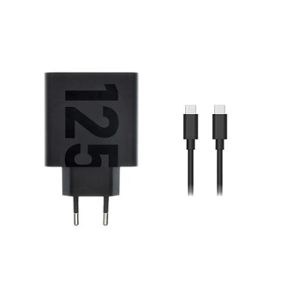 Motorola TurboPower Cestovní Nabíječka USB-C 125W vč. USB-C/USB-C Kabelu Black MOTOCHAR125W