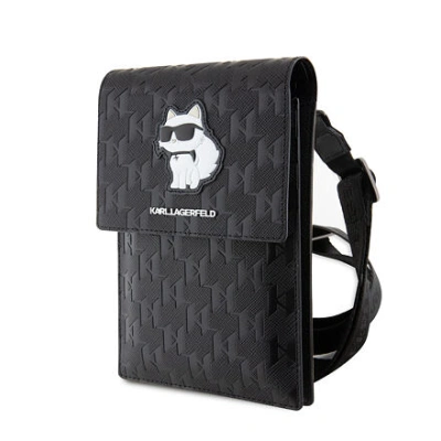 Karl Lagerfeld Saffiano Monogram Choupette NFT Taška na Telefon Black KLWBSAKHPCK