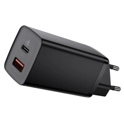 Baseus Travel Charger GaN2 Lite Quick Charger C+U QC 3.0 PD 3.0 65W EU Black (CCGAN2L-B01)