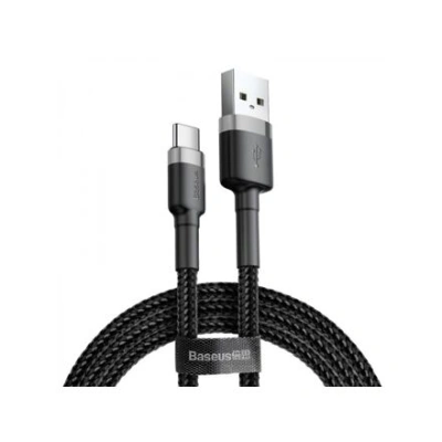 Baseus Cafule nabíjecí / datový kabel USB na USB-C 3A 0,5m šedá-černá