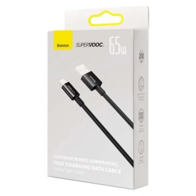 Baseus Type-C Superior Series SUPERVOOC 65W, 2m Black (CAYS001001) CAYS001001